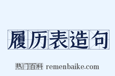 履历表造句是什么意思的图片